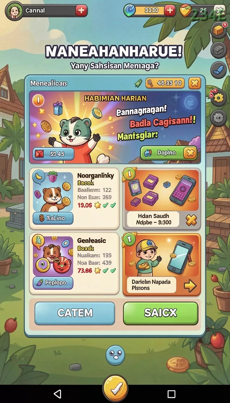 Cuplikan layar V988 — menu navigasi